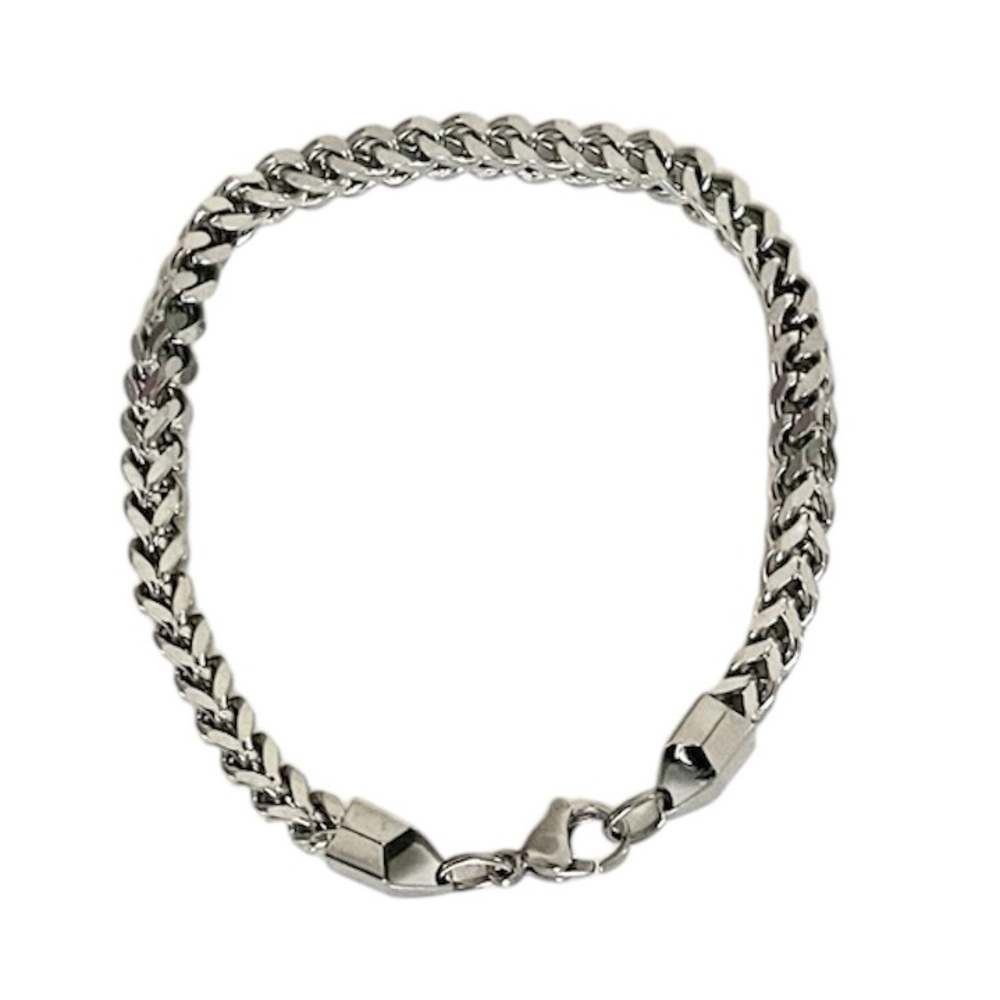 Unisex Silver Tone Lightweight Metal Chain Bracelet 8.25” Inch